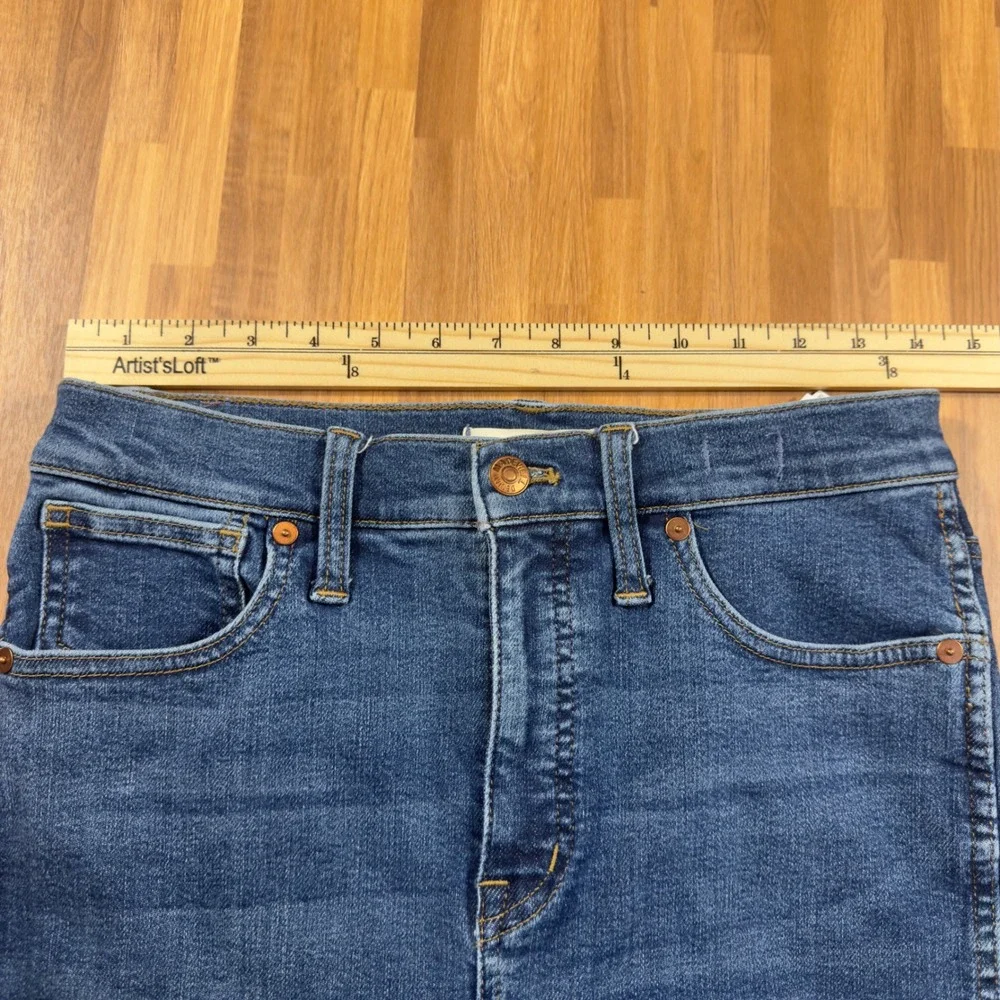 Madewell 10 High-Rise Skinny Jeans Tall 28T Medium Wash Denim G8549